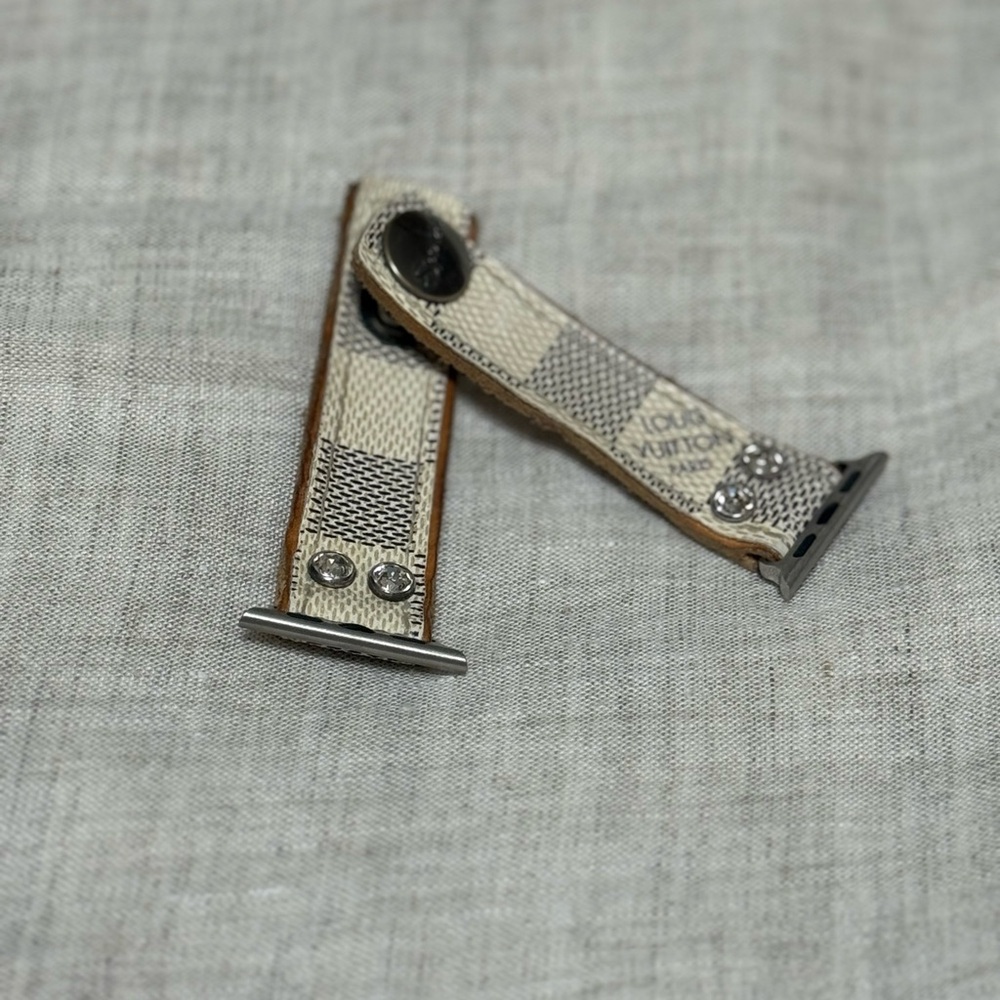 Louis Vuitton Damier Azur Upcycled Spark*l Apple Watch Band